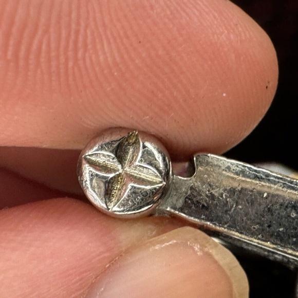 LOUIS VUITTON M68273 Brass Metal LV Chain Links M Bracelet Silver Unisex Z000621 - Picture 14 of 15